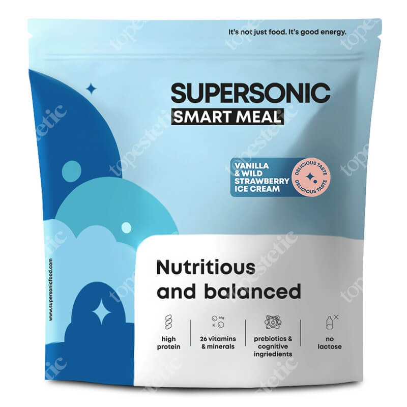 Supersonic Smart Meal Pełnowartościowy posiłek o smaku lodów waniliowych z dziką truskawką 1300 g