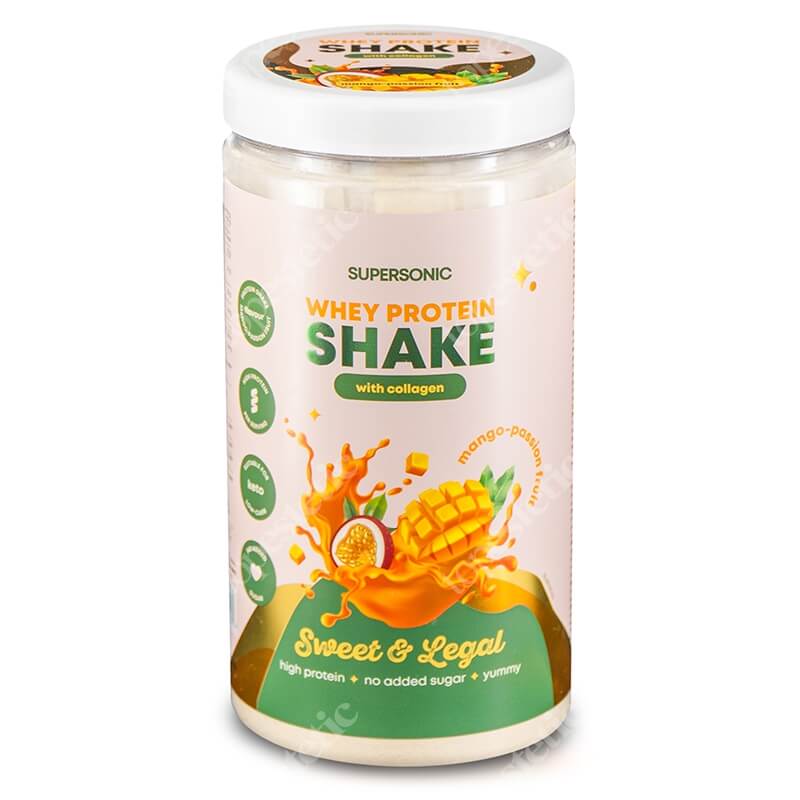 Supersonic Whey Protein Shake with Collagen Koktajl proteinowy z kolagenem o smaku mango-marakuja 560 g