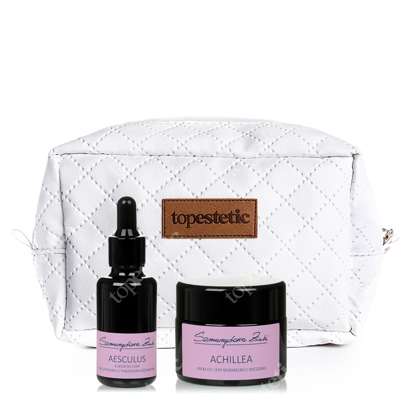Szmaragdowe Żuki Aesculus, Achillea ZESTAW do cery naczynkowej (normalnej i mieszanej) 30 ml + 30 ml + kosmetyczka