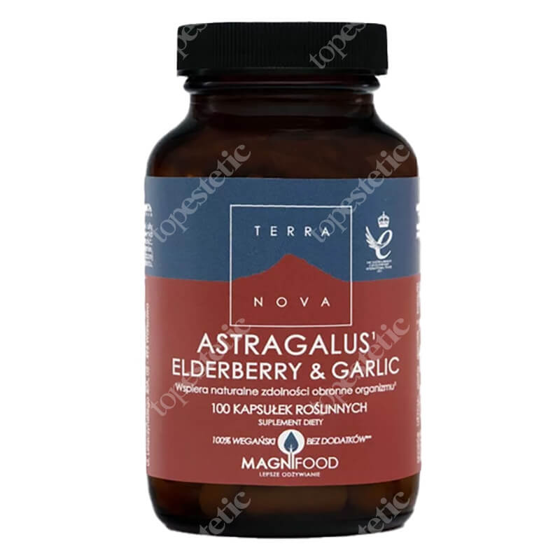 Terranova Astragalus Elderberry And Garlic Suplement diety 100 kaps.