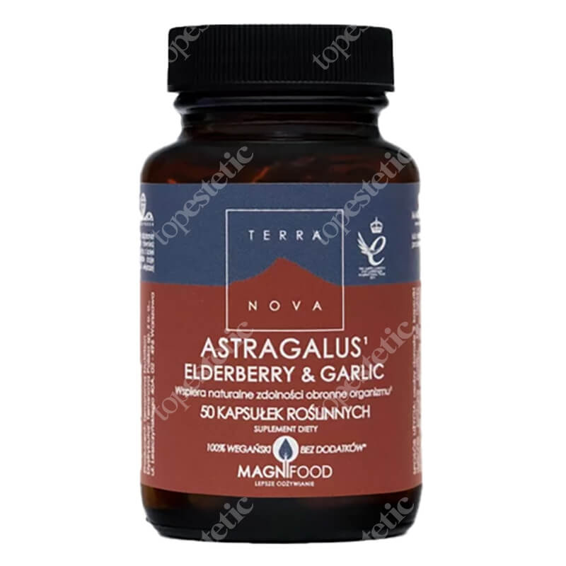 Terranova Astragalus Elderberry And Garlic Suplement diety 50 kaps.