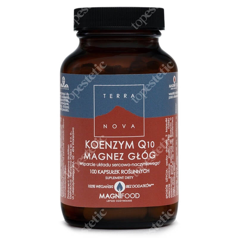 Terranova Koenzym Q10 Magnez Głóg Kompleks Kompleks 100 kaps. wegańskich