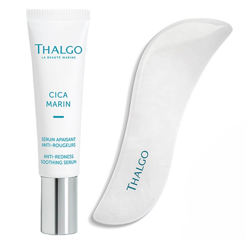 Thalgo Anti-Redness Soothing Set ZESTAW Serum łagodzące 30 ml + Płytka do masażu twarzy gua sha 1 szt GRATIS
