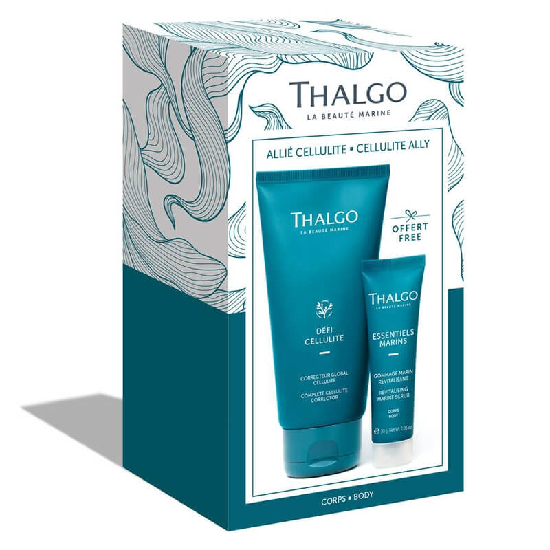 Thalgo Cellulite Ally Kit ZESTAW Żel na uporczywy cellulit 150 ml + Rewitalizujący peeling morski do ciała 30 g