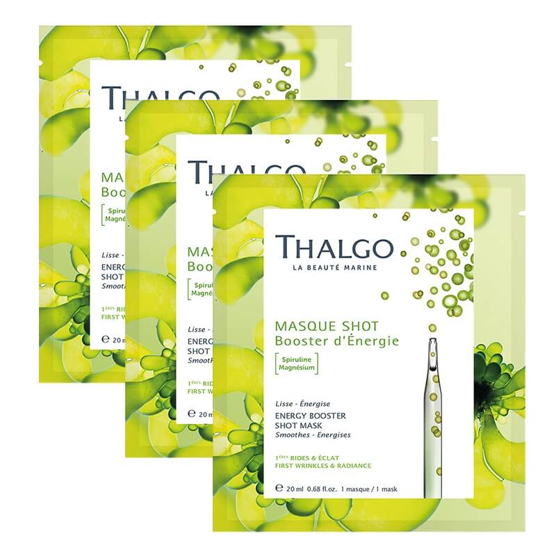 Thalgo Energy Booster Shot Mask x 3 ZESTAW Wygładzająco-energetyzująca maska do twarzy 20 ml x 3