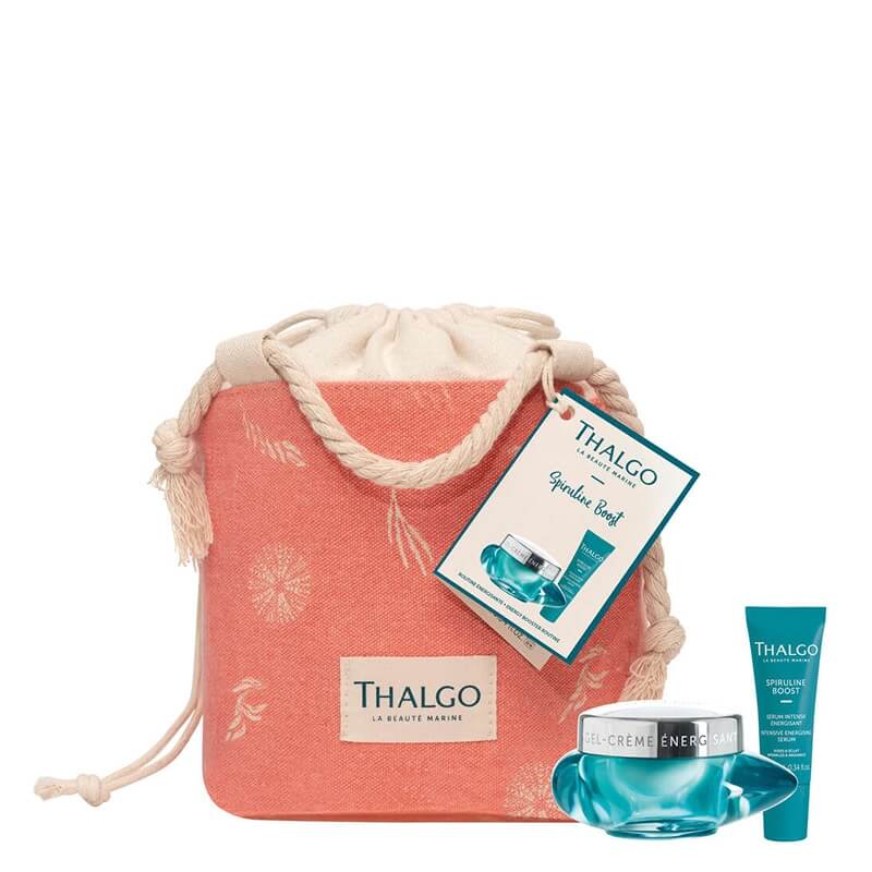 Thalgo Energy Booster Spiruline Boost ZESTAW Energetyzujący żel-krem 50 ml + Intensywne energetyzujące serum 10 ml