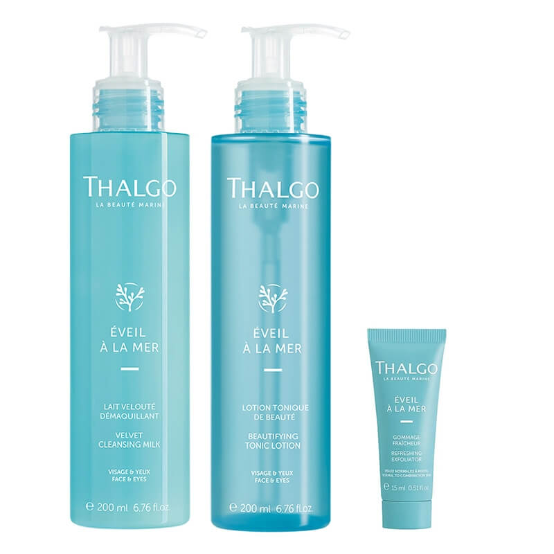 Thalgo Eveil A La Mer Clean Skin Set ZESTAW Mleczko do demakijażu 200 ml + Tonik 200 ml + Peeling 15 ml GRATIS