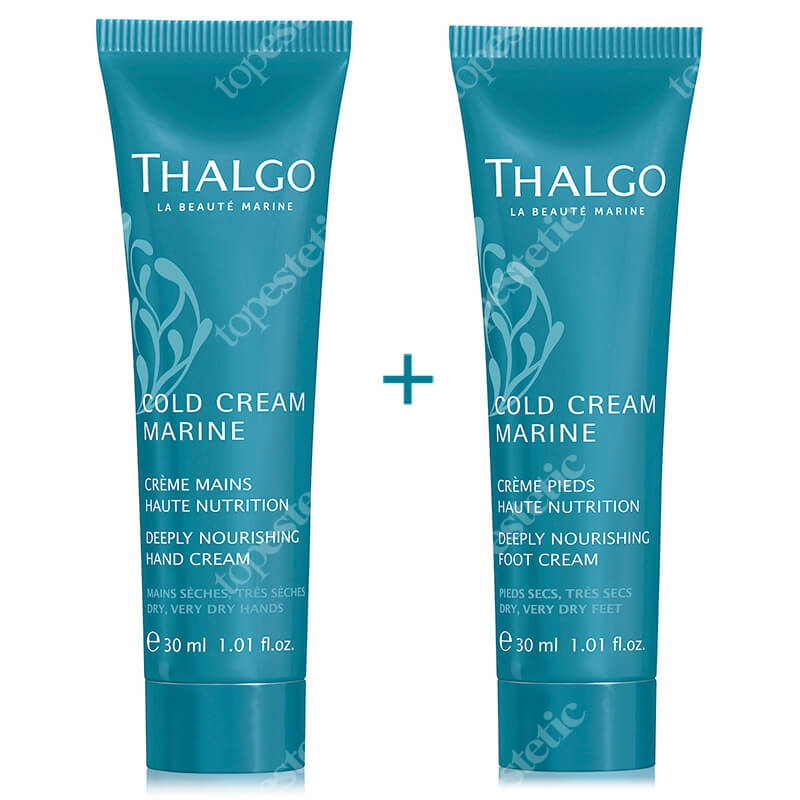 Thalgo Hands Feet Beauty ZESTAW Odżywczy krem do rąk 30 ml + Odżywczy krem do stóp 30 ml + Pilniczek