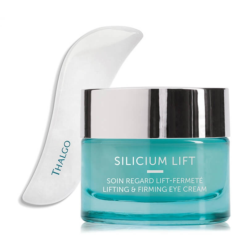 Thalgo Lifting And Firming ZESTAW Krem na okolice oczu 15 ml + Płytka do masażu twarzy gua sha z białego jadeitu 1 szt GRATIS