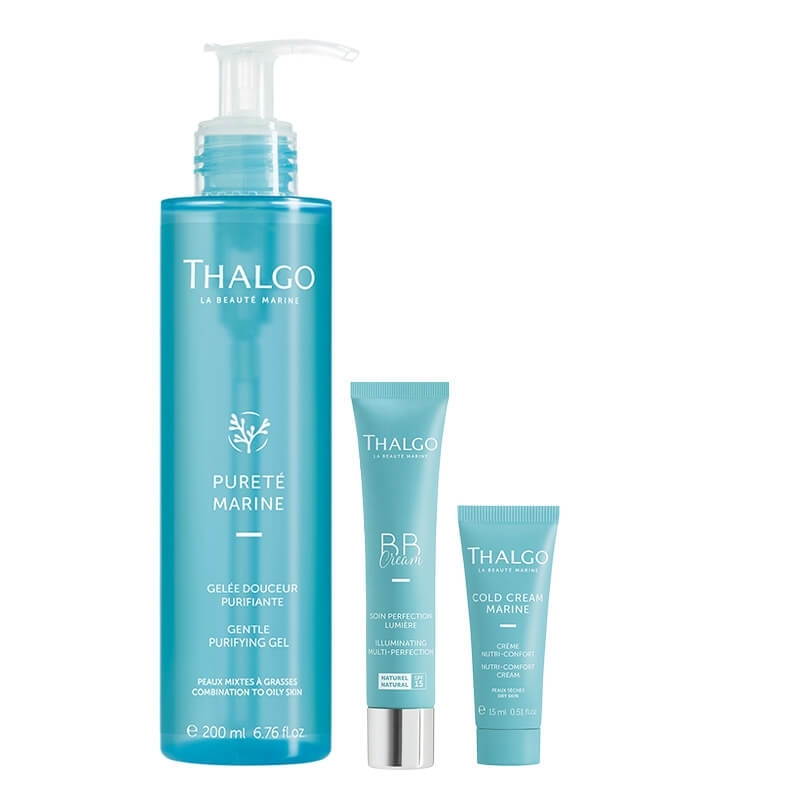 Thalgo Multi-Perfection Set ZESTAW Krem BB (kolor Natural) 40 ml + Żel myjący 200 ml + Krem odżywczy 15 ml