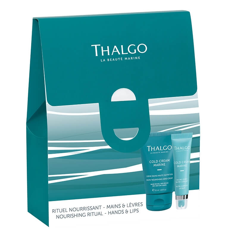 Thalgo Nourishing Ritual Hands And Lips ZESTAW Głęboko odżywczy krem do rąk 50 ml + Balsam do ust o bogatej konsystencji 15 ml