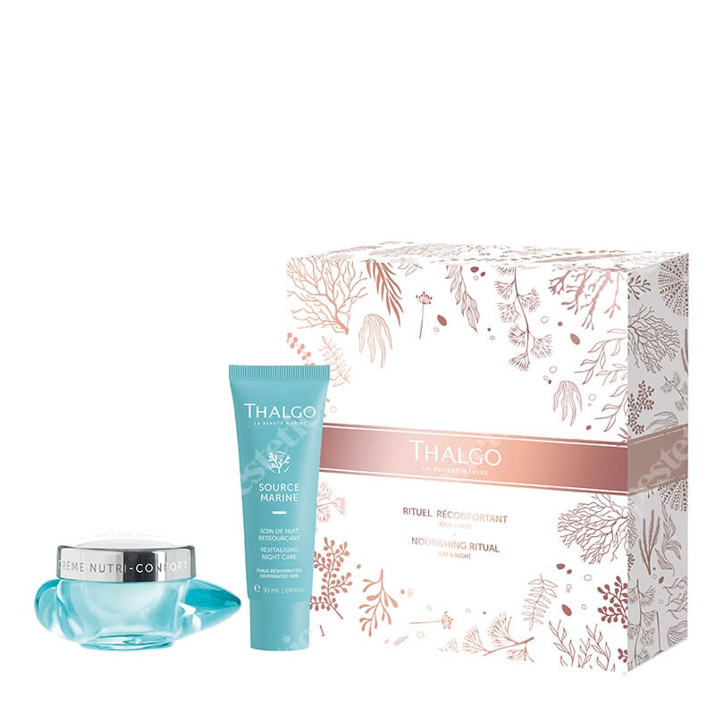 Thalgo Nourishing Ritual ZESTAW Lekki krem odżywczy 50 ml + Rewitalizujący krem na noc do skóry odwodnionej 50 ml