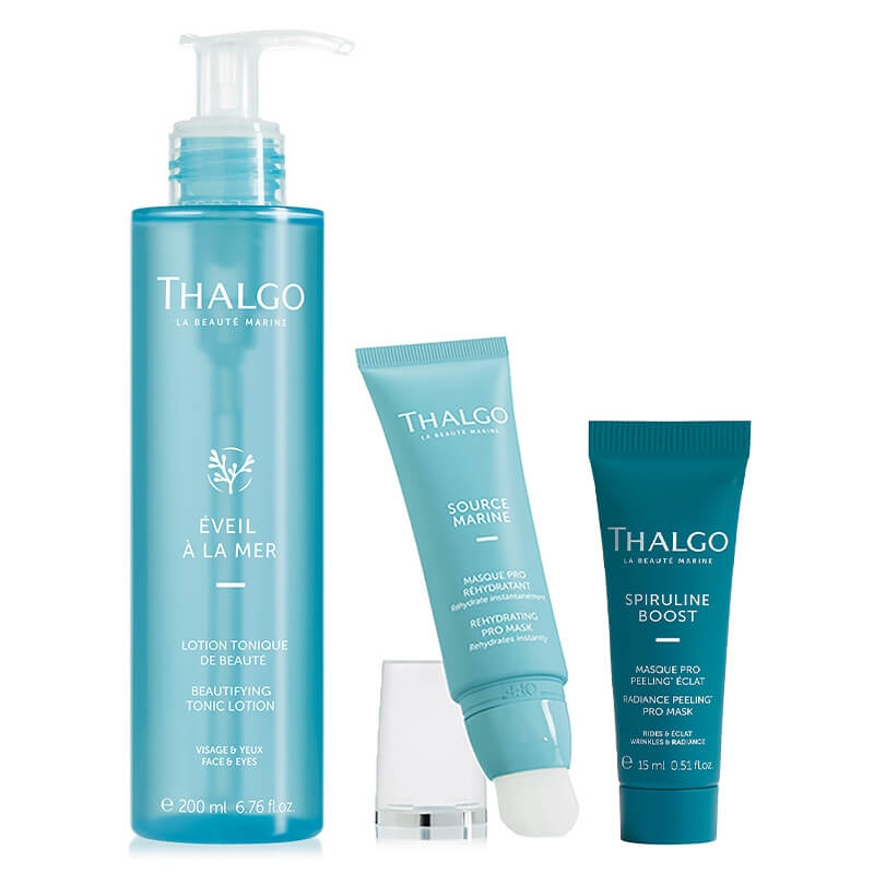 Thalgo Radiance Skin ZESTAW Tonik 200 ml + Nawilżająca maska 50 ml + Rozświetlająca maska-peeling 15 ml