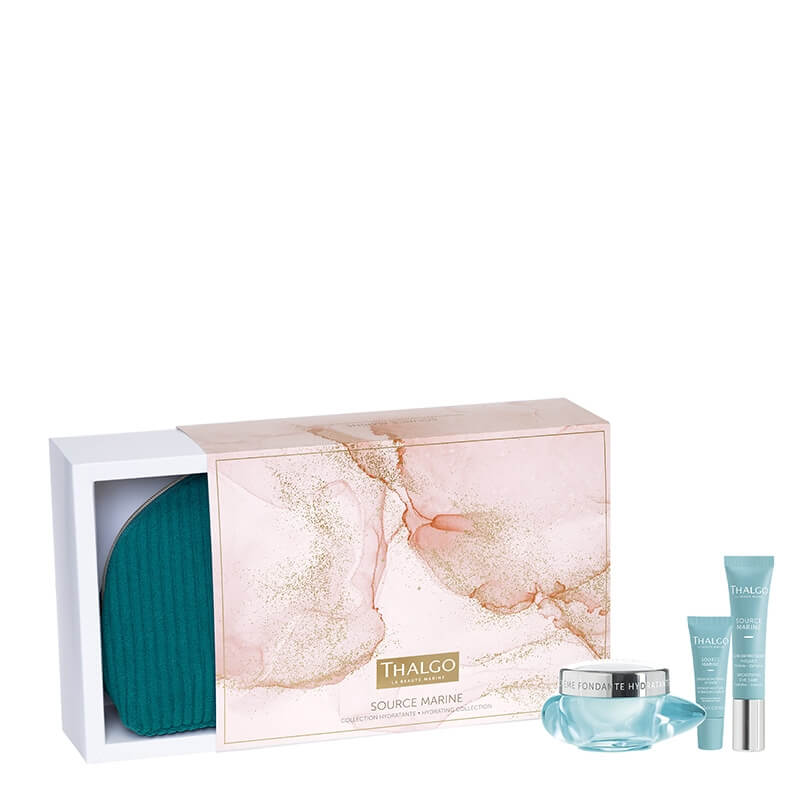 Thalgo Source Marine ZESTAW Krem do skóry normalnej i suchej 50 ml + Serum 30 ml + Fluid pod oczy 15 ml + Kosmetyczka 1 szt