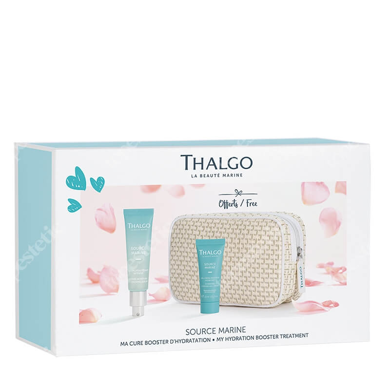 Thalgo Source Marine ZESTAW Serum 30 ml + Krem-żel do skóry normalnej i mieszanej 15 ml + Kosmetyczka 1 szt