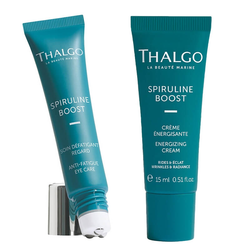 Thalgo Spiruline Boost ZESTAW Wygładzający koncentrat pod oczy 15 ml + Energetyzujący krem 15 ml