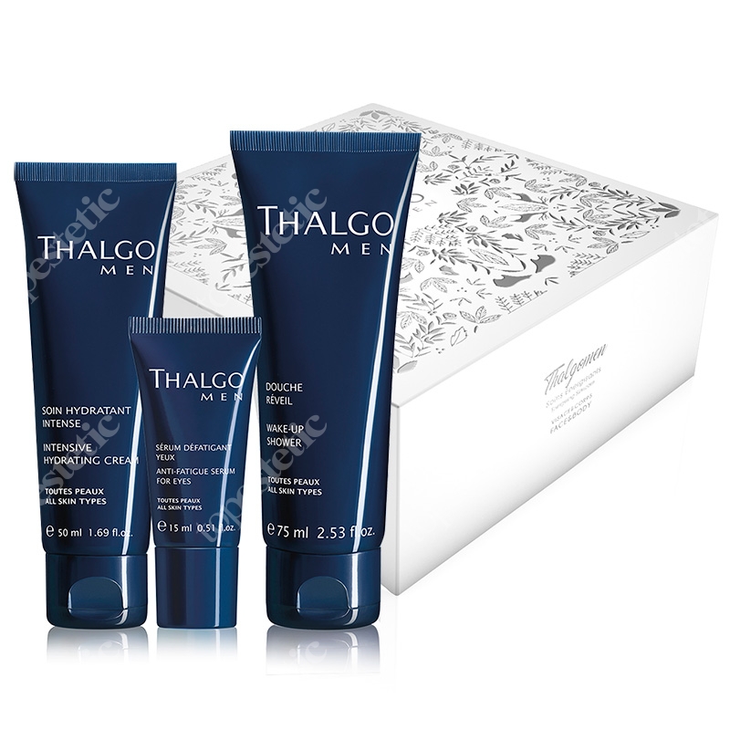 Thalgo Thalgo Men Gift Box 2018 ZESTAW Intensywnie nawilżający krem 50 ml + Serum na okolice oczu 15 ml + Żel pod prysznic 75 ml