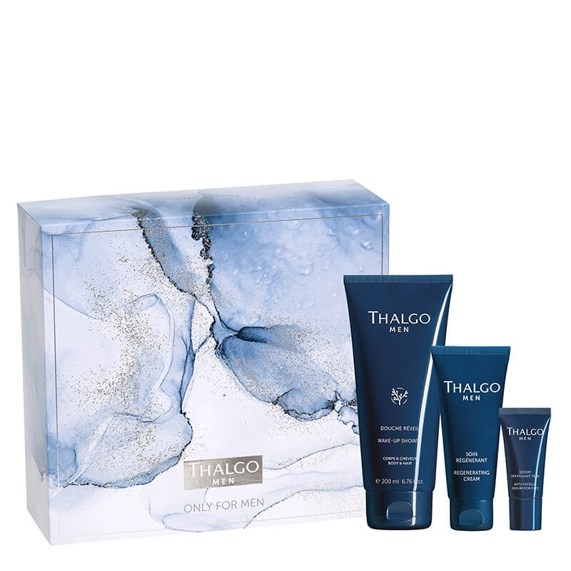 Thalgo Thalgo Men ZESTAW Krem regenerujący 50 ml + Serum na okolice oczu 15 ml + Żel pod prysznic 200 ml