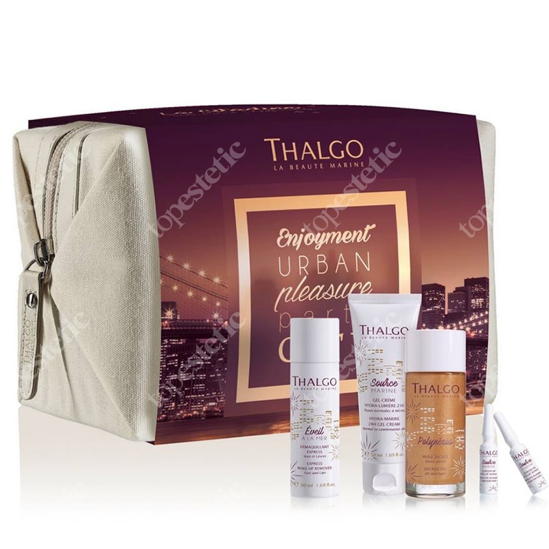 Thalgo The City Dweller Kit ZESTAW Gel Cream 50 ml + Gentle MakeUp 50 ml + Concentrate 2x1,2 ml + Body Oil 30 ml