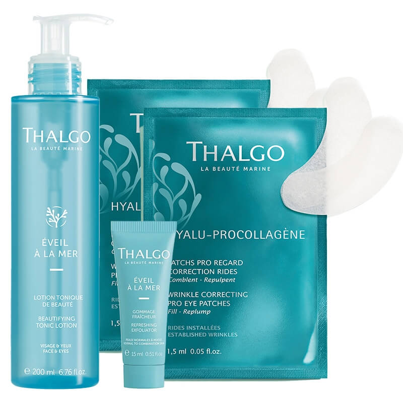 Thalgo Wrinkle Correcting ZESTAW Tonik 200 ml + Płatki okolice oczu 8 x 2 szt + Peeling 15 ml GRATIS