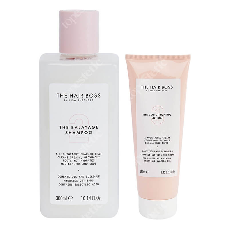 The Hair Boss Balayage Hair Set ZESTAW Szampon do włosów z balejażem 300 ml + Odżywka odbudowująca 250 ml