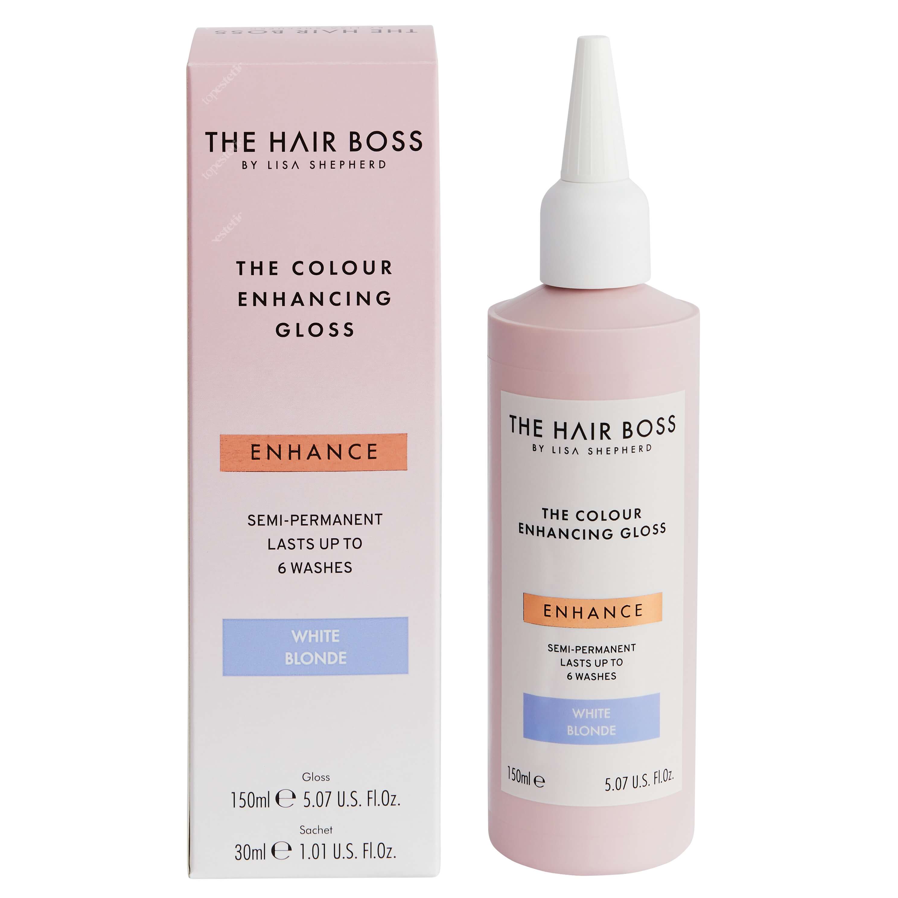 The Hair Boss Colour Enhancing Gloss White Blonde Rozświetlacz podkreślający chłodny odcień blondu 150 ml