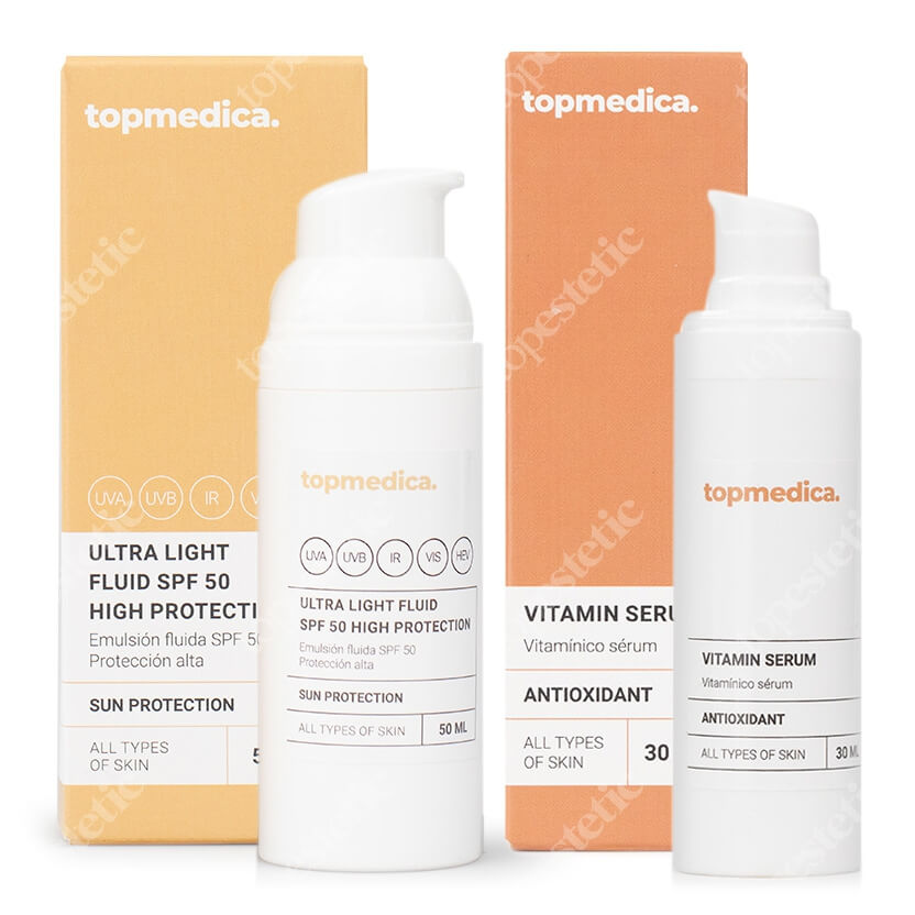 topmedica Antyoksydacja i Fotoprotekcja ZESTAW Serum rewitalizujące 30 ml + Ultra lekki fluid 50 ml