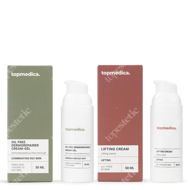 topmedica Lifting i Nawilżenie ZESTAW Krem liftingujący 50 ml + Krem - żel naprawczy 50 ml