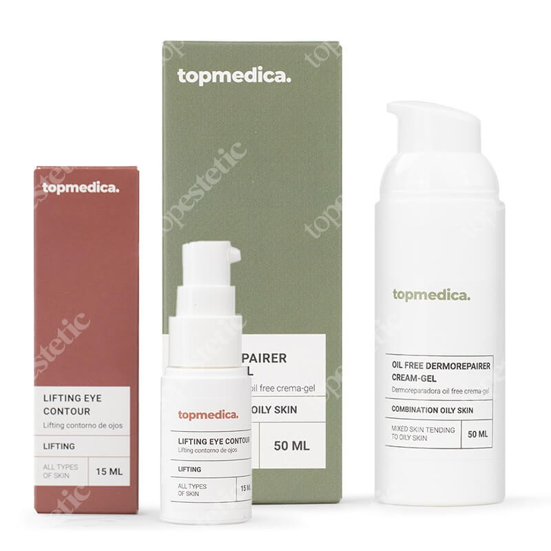 topmedica Lifting i Nawilżenie ZESTAW Liftingujący krem, kontur oczu 15 ml + Krem - żel naprawczy 50 ml