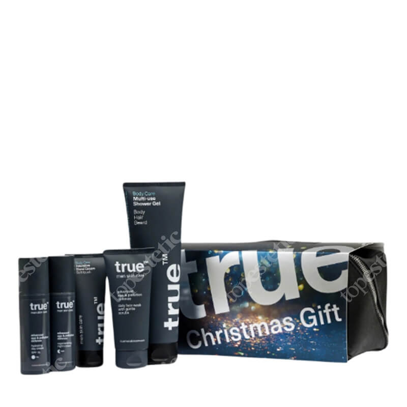 True Christmas Gift Premium ZESTAW Krem na dzień 50 ml + Krem na noc 50 ml + Żel do mycia twarzy 200 ml + Krem do dłoni 75 ml + Żel pod prysznic 250 ml + Kosmetyczka 1 szt