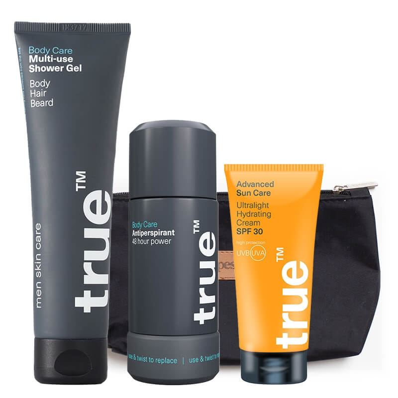 True Cream SPF 30 + Shower Gel + Antiperspirant ZESTAW Krem SPF 30 50 ml + Żel pod prysznic 3w1 100 ml + Antyperspirant 75 ml + Kosmetyczka 1 szt