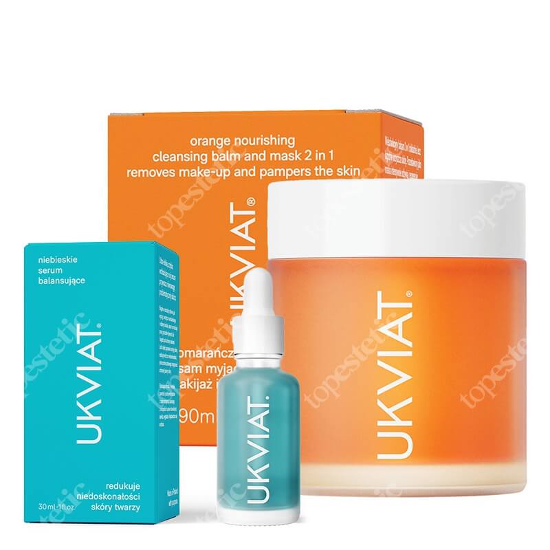 Ukviat Clean Care ZESTAW Usuwa makijaż i pielęgnuje skórę twarzy 90 ml + Redukuje niedoskonałości skóry twarzy 30 ml