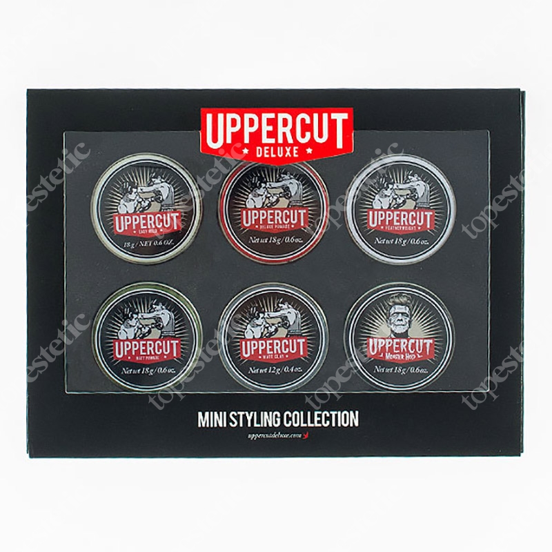 Uppercut Deluxe Mini Styling Collection ZESTAW Pomad do włosów 12 g, 5 x 18 g