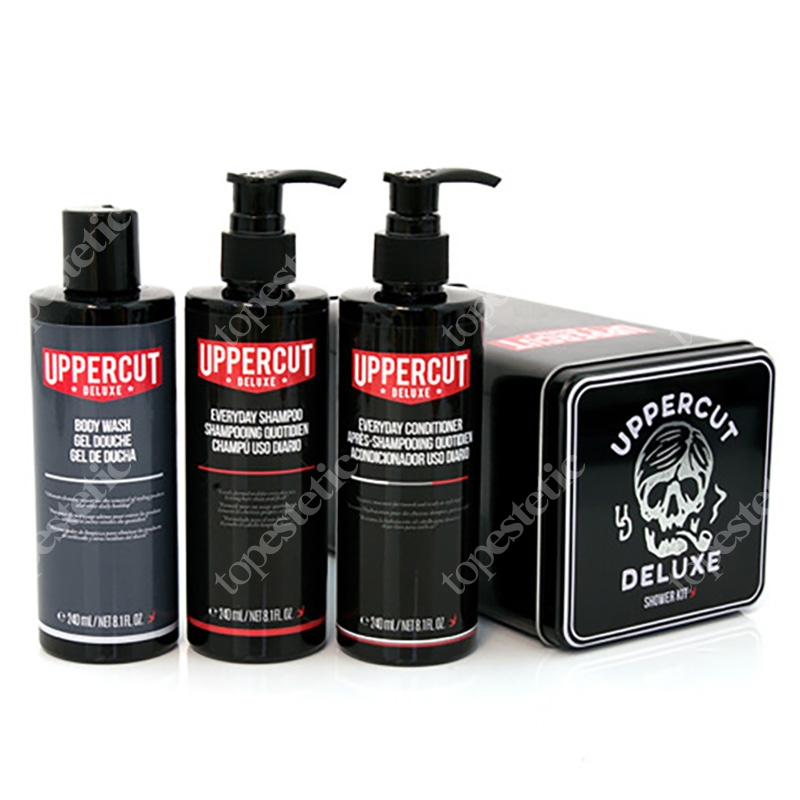 Uppercut Deluxe Shower Combo Kit ZESTAW Żel pod prysznic 240 ml + Szampon do włosów 240 ml + Odżywka do włosów 240 ml