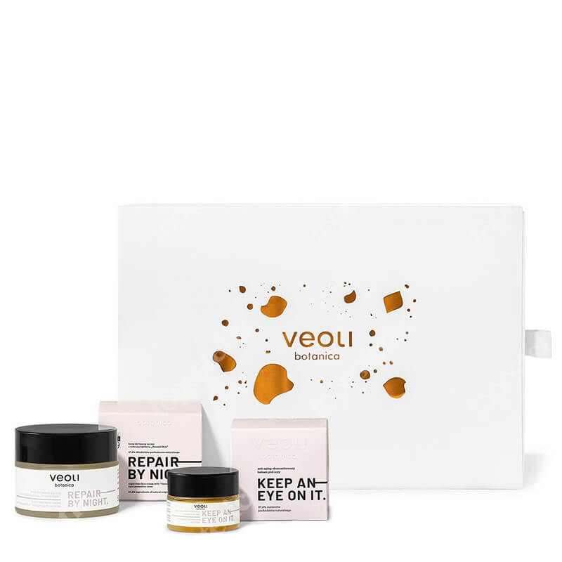 Veoli Botanica Goodnight Skin ZESTAW Krem do twarzy na noc z ochroną lipidową „Second Skin” 50 ml + Skoncentrowany balsam pod oczy 15 ml