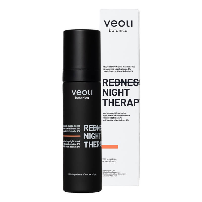 Veoli Botanica Redness Night Therapy Kojąco-rozświetlająca maska nocna na naczynka 50 ml