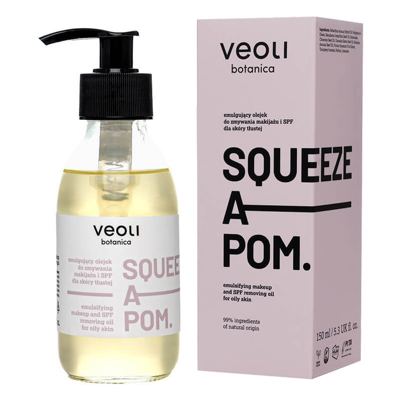 Veoli Botanica Squeeze a Pom Emulgujący olejek do zmywania makijażu dla skóry tłustej 150 ml