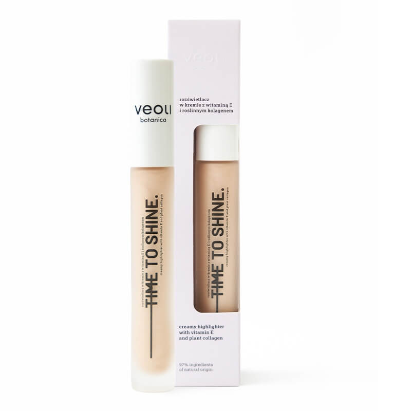 Veoli Botanica Time To Shine Rozświetlacz w kremie z witaminą E i roślinnym kolagenem 10 ml