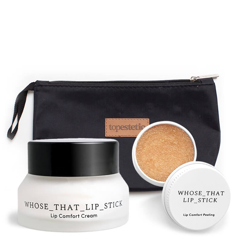 Whose That Lip Stick Lip Comfort Peeling + Lip Comfort Cream ZESTAW Peeling 15 ml + Krem 20 ml + Kosmetyczka 1 szt