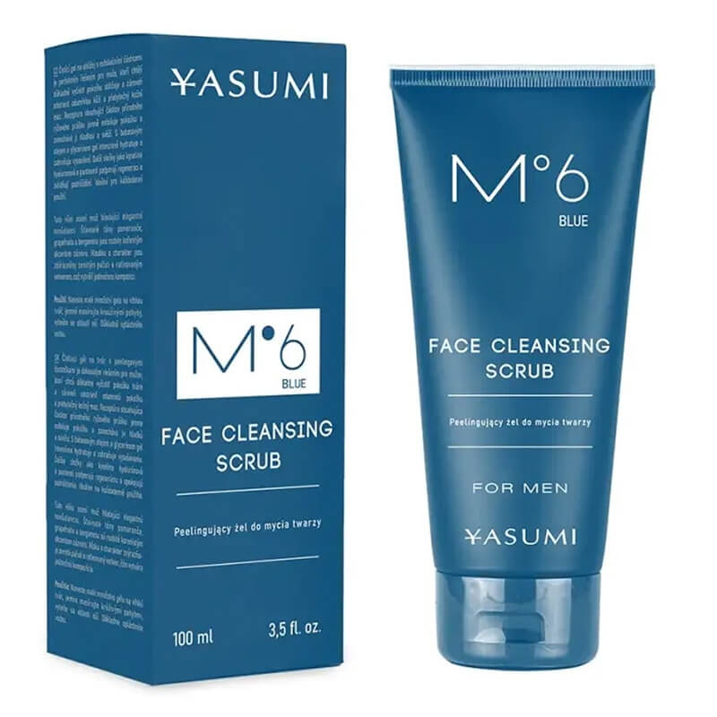 Yasumi Face Cleansing Scrub Blue M°6 Żel myjący do twarzy z drobinkami peelingującymi 100 ml