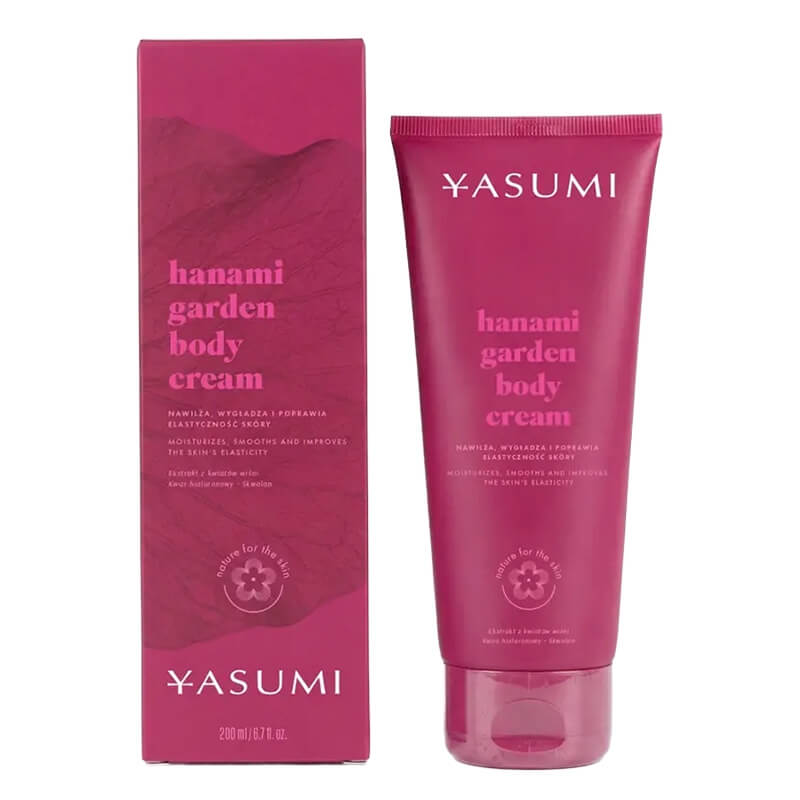 Yasumi Hanami Garden Body Cream Nawilżający balsam do ciała ze skwalanem, kwasem hialuronowym i ekstraktem z kwiatu wiśni 200 ml