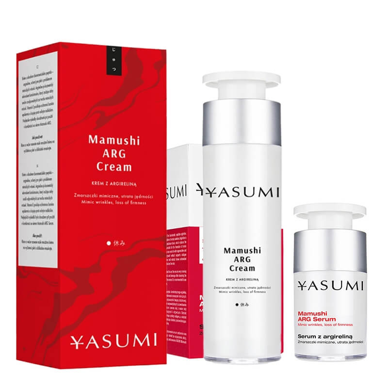 Yasumi Mamushi ARG Set ZESTAW Serum z argireliną 15 ml + Krem z argireliną redukujący zmarszczki mimiczne 50 ml