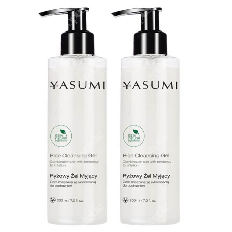 Yasumi Rice Cleansing Gel Duo Pack ZESTAW Żel do twarzy z ryżem 200 ml x 2