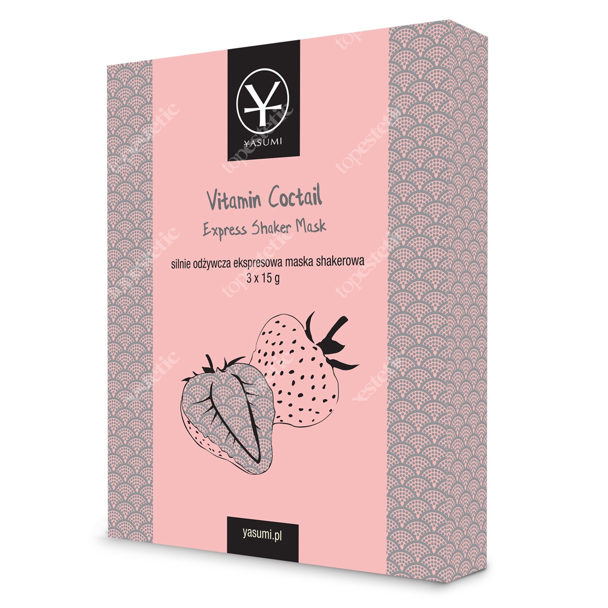 Yasumi Vitamin Coctail Express Shaker Mask Wytrząsana maska truskawkowa w postaci musu 3 szt.