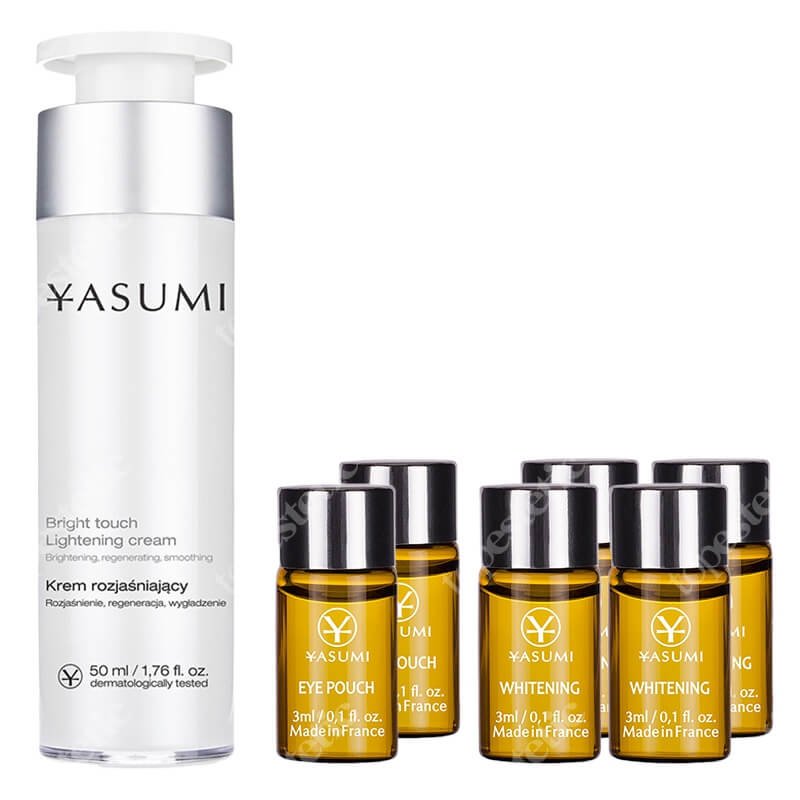 Yasumi Zestaw na Przebarwienia ZESTAW Ampułka pod oczy 3 ml x 2 + Ampułka na przebarwienia 3 ml x 4 + Rozjaśniający krem 50 ml