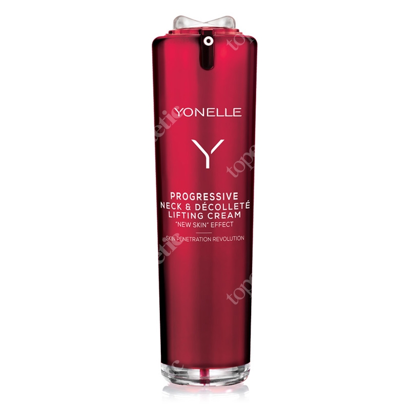 Yonelle Progressive Neck & Decolette Lifting Cream Progresywny krem liftingujący na szyję i dekolt, efekt 