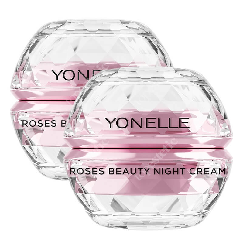 Yonelle Roses Beauty Care ZESTAW Krem piękności nasycony różami na twarz i pod oczy 50 ml + Krem piękności nasycony różami na noc na twarz i pod oczy 50 ml