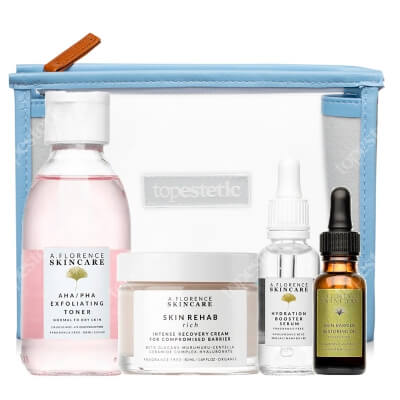 A.Florence Skincare Pielęgnacja Skóry Suchej ZESTAW Tonik 150 ml + Serum nawadniające 30 ml + Krem odżywczy 50 ml + Serum wzmacniające 20 ml