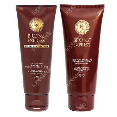 Academie Bronz Express ZESTAW Żel stopniowo opalający na ciało 200 ml + Mleczko do ciała podtrzymujące opaleniznę 200 ml
