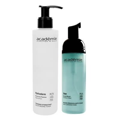 Academie Clean Routine ZESTAW Pianka oczyszczająca do twarzy 150 ml + Tonik nawilżający 200 ml